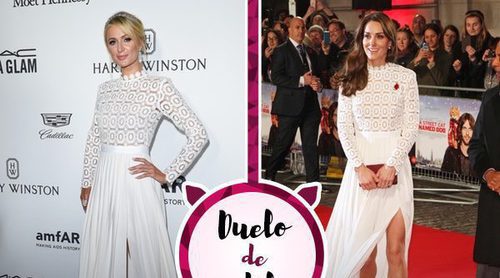 Kate Middleton y Paris Hilton coinciden con el mismo vestido blanco, ¿quién lo luce mejor?