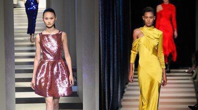 Oscar de la Renta sube a la New York Fashion Week looks femeninos a todo color con dos desfiles en uno