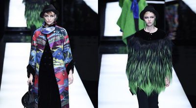 Giorgio Armani tiñe su otoño/invierno 2017/2018 de colores intensos en la Milán Fashion Week