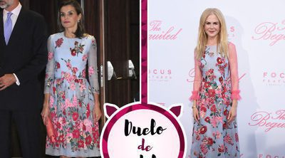 La Reina Letizia se 'inspira' en el estilo de Nicole Kidman con un vestido muy parecido