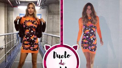 Rosanna Zanetti y Laura Matamoros escogen el mismo vestido 'cobra' de María Escoté