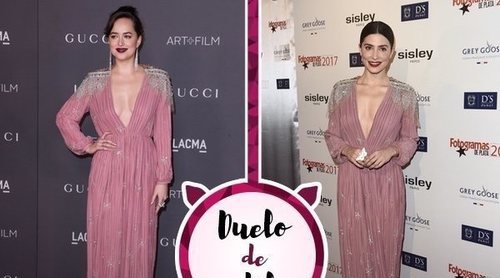 Un mismo look para dos actrices: Dakota Johnson, Bárbara Lennie y el vestido de Gucci