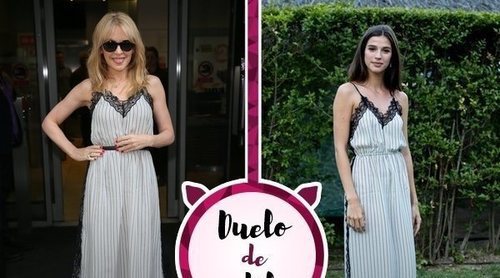 Kylie Minogue y Sandra Gago se rinden ante el mismo vestido lencero. ¿Quién lo ha lucido mejor?
