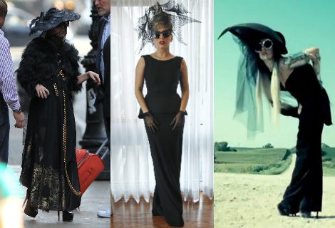 Looks de Lady Gaga: Vestido de viuda negra