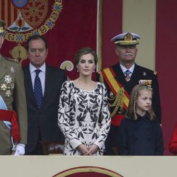 La Familia Real en el desfile militar del Día de la Hispanidad