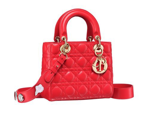 Bolso rojo intenso de la colección Lady 2017 de Dior