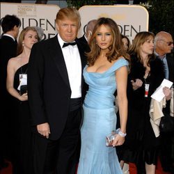 Donald y Melania Trump en los Premios Globos de Oro 2007