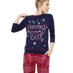 Pijama azul y rojo de Primark colección Navidad 2016