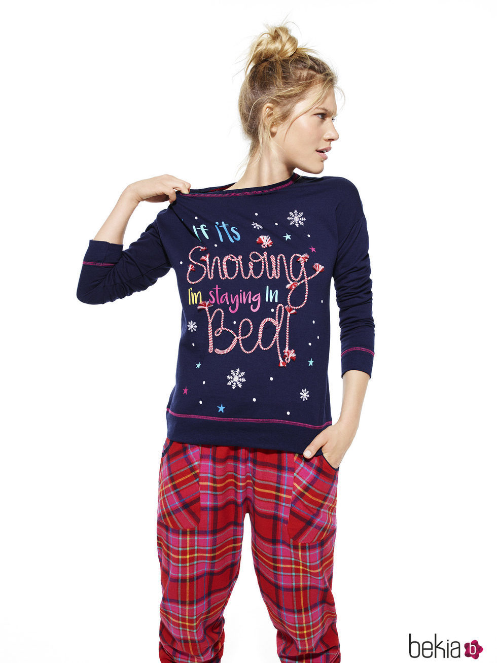 Pijama azul y rojo de Primark colección Navidad 2016