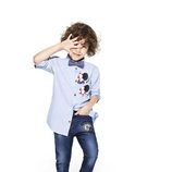 Camisa azul con lunares de Primark colección niños Navidad 2016