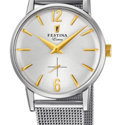 Reloj plateado de la colección 'Extra 1948' de Festina