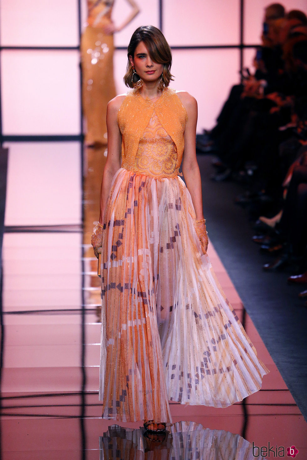 Falda plisada de Giorgio Armani Privé primavera/verano 2017 en la Semana de la Alta Costura de París