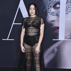 Noah Cyrus con un vestido transparente en la premiere de '50 sombras más oscuras'