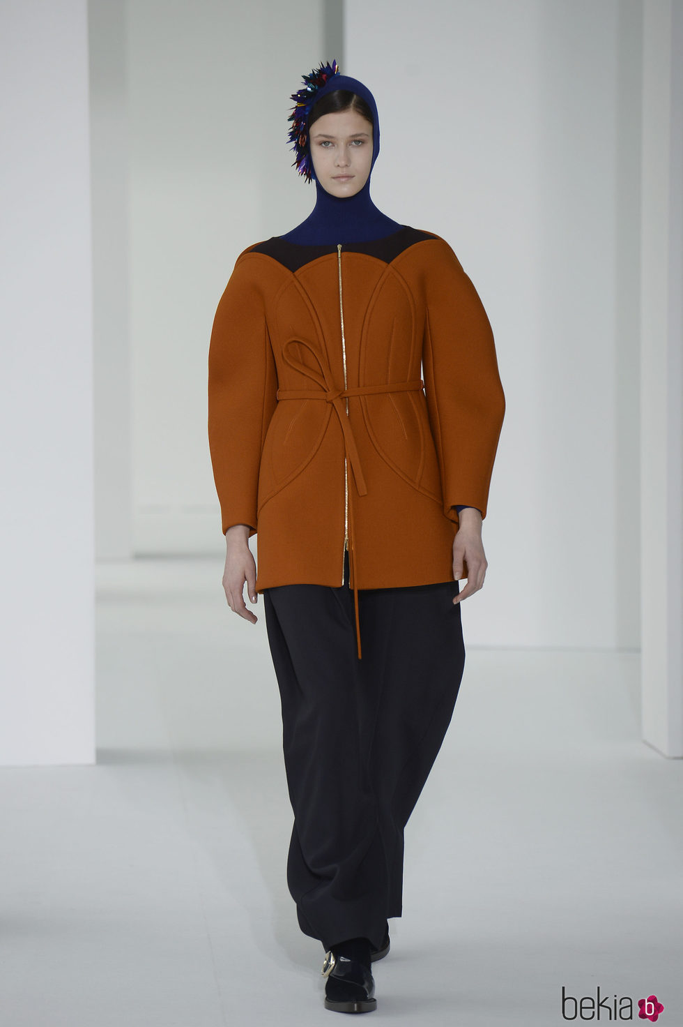 Chaqueta naranja de Delpozo otoño/invierno 2017/2018 en la New York Fashion Week