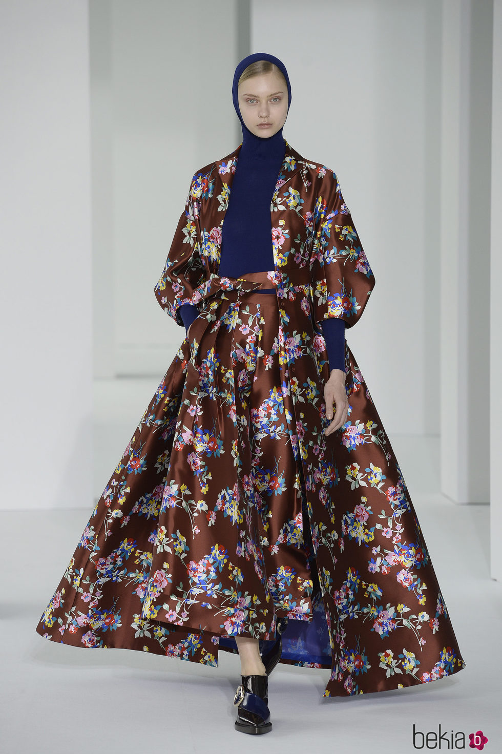 Vestido floral de Delpozo otoño/invierno 2017/2018 en la New York Fashion Week