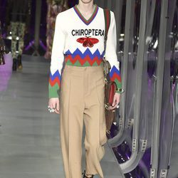 Jersey de punto estampado de Gucci otoño/invierno 2017/2018 en la Milán Fashion Week