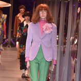 Traje de chaqueta vintage de Gucci otoño/invierno 2017/2018 en la Milán Fashion Week