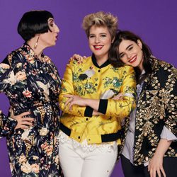 Rossy de Palma, Tania Llasera y Barbie Ferreira posando para la primavera/verano 2017 de Violeta by Mango