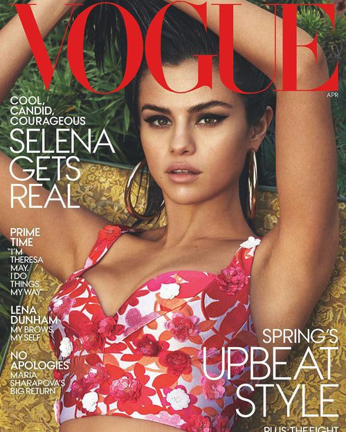 Selena Gomez en la portada de abril de Vogue USA