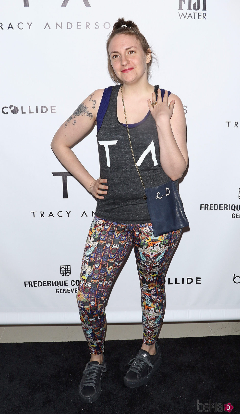 Lena Dunham con un look sport en un evento en Nueva York