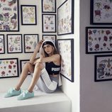Cara Delevingne posando con la colección primavera/verano 2017 de Puma