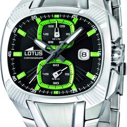 Reloj de hombre con detalles verdes de la colección Lotus Doom