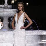 Vestido de organza de la colección 2018 en en la Barcelona Bridal Week
