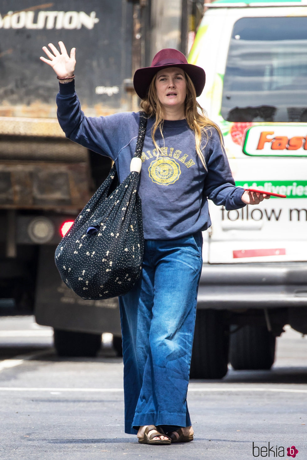 La actriz  Drew Barrymore  en Nueva York
