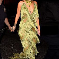 Rihanna con un jumpsuit verde de L'Impasse en la fiesta de los MTV Music Awards 2016