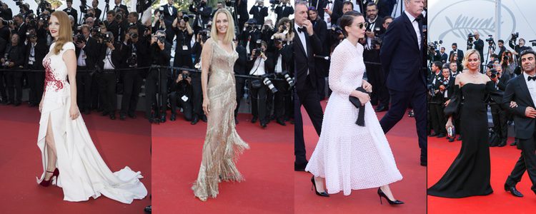 Jessica Chastain, Uma Thurman,  Rooney Mara y Diane Kruger en la clausura del Festival de Cannes