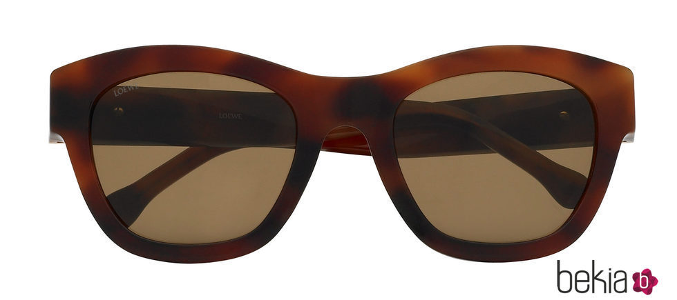 Modelo marrón de la nueva colección primavera/verano 2017 de gafas de sol vintage de Loewe