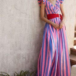 Vestido de rayas de la Colección Resort 2018 de Carolina Herrera