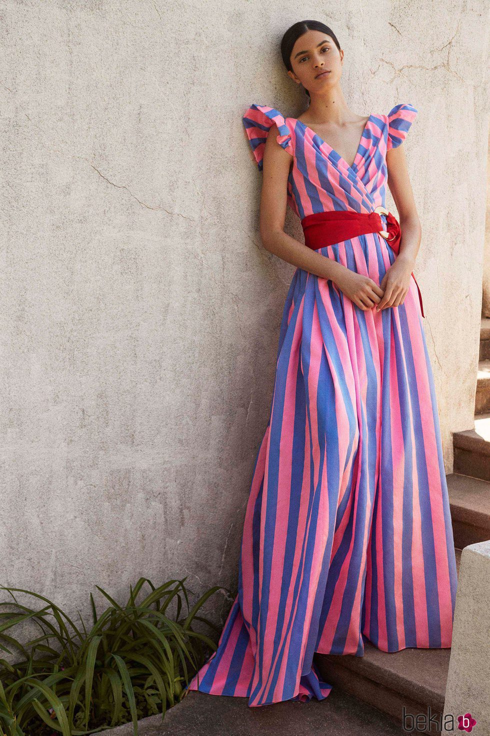 Vestido de rayas de la Colección Resort 2018 de Carolina Herrera