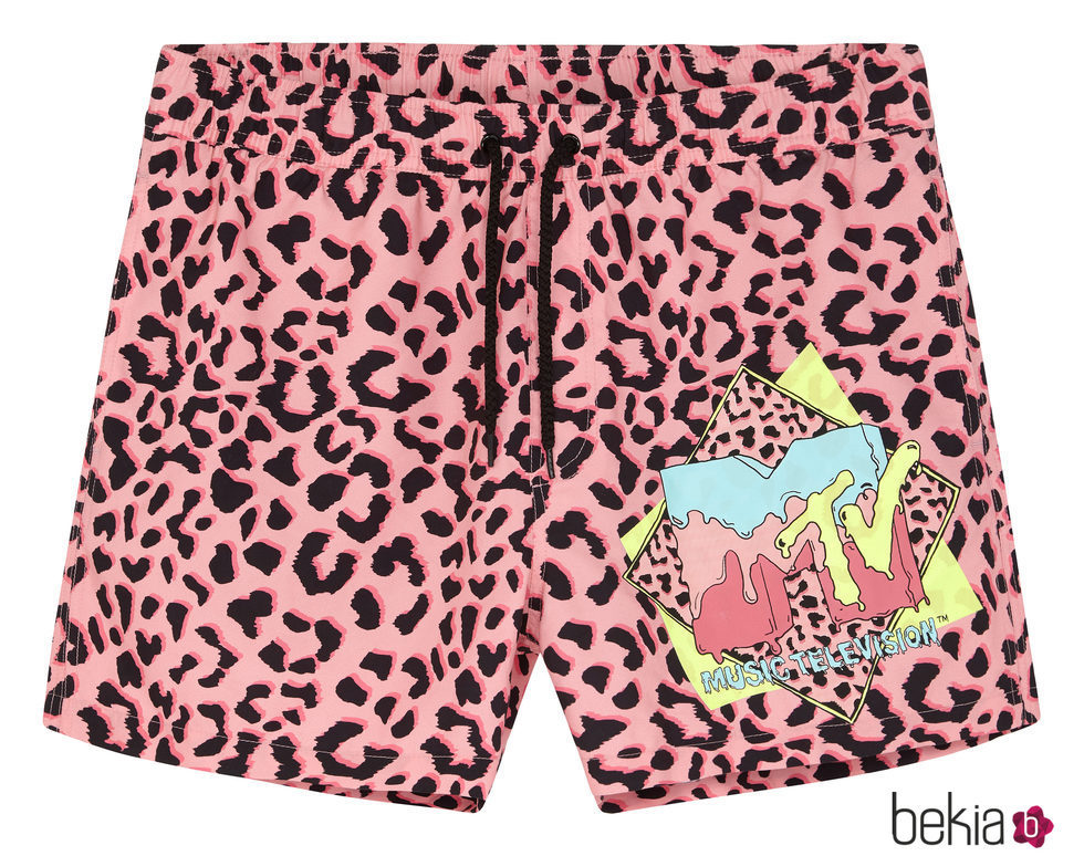 Pantalones cortos de estampado animal rosa de la colección colaborativa 'ASOS x MTV'