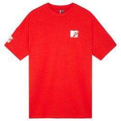 Camiseta roja con logo de MTV de la colección colaborativa 'ASOS x MTV'