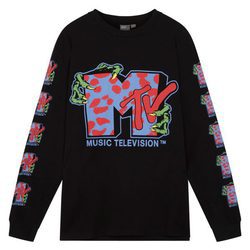 Sudadera negra con logo de MTV de la colección colaborativa 'ASOS x MTV'