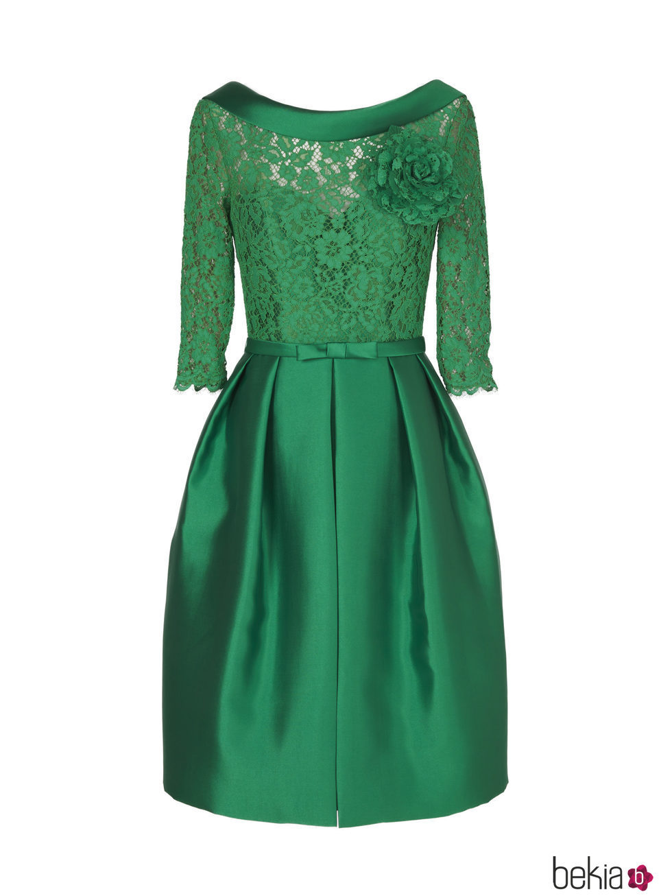 Vestido corto verde de la nueva colección de fiesta de Pronovias 2018