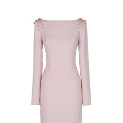 Vestido corto rosa pastel de la nueva colección de fiesta de Pronovias 2018