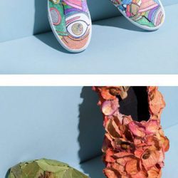 Vans con hojas y pinturas diseñadas por Marc Jacobs