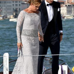 Alvaro Morata y su madre en su boda celebrada en Venecia