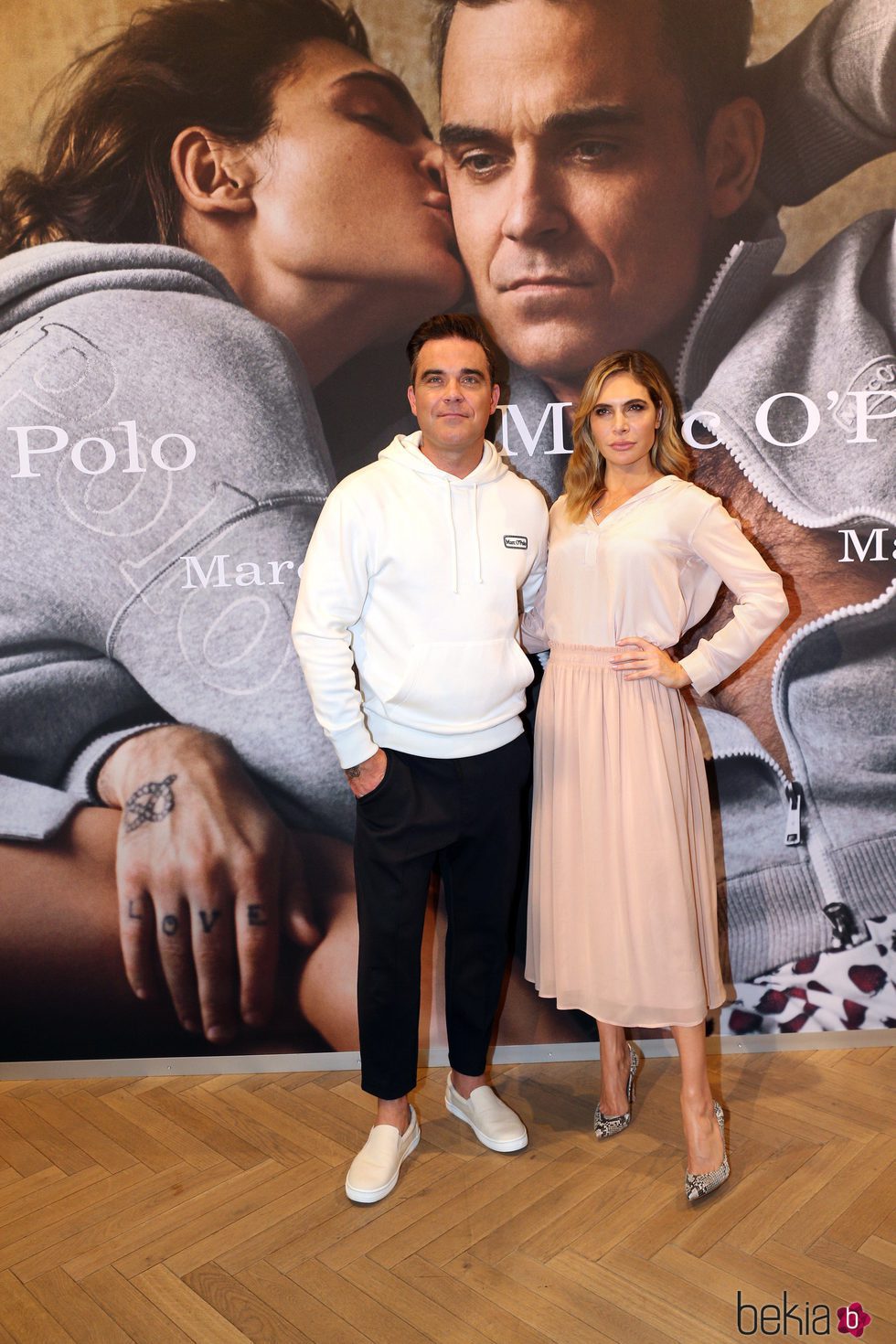 Robbie Williams junto a su mujer Ayda en el 50 aniversario de MARCO O´POLO
