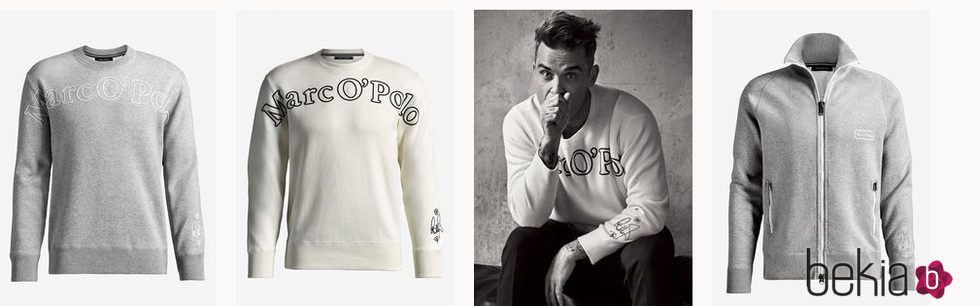 Sudaderas masculinas de la colección de Robbie Williams y MARCO O' POLO