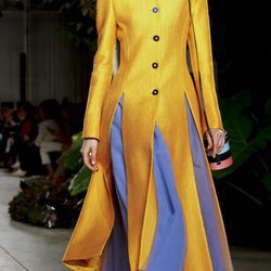 Vestido abotonado de Carolina Herrera primavera/verano 2018 en la New York Fashion Week