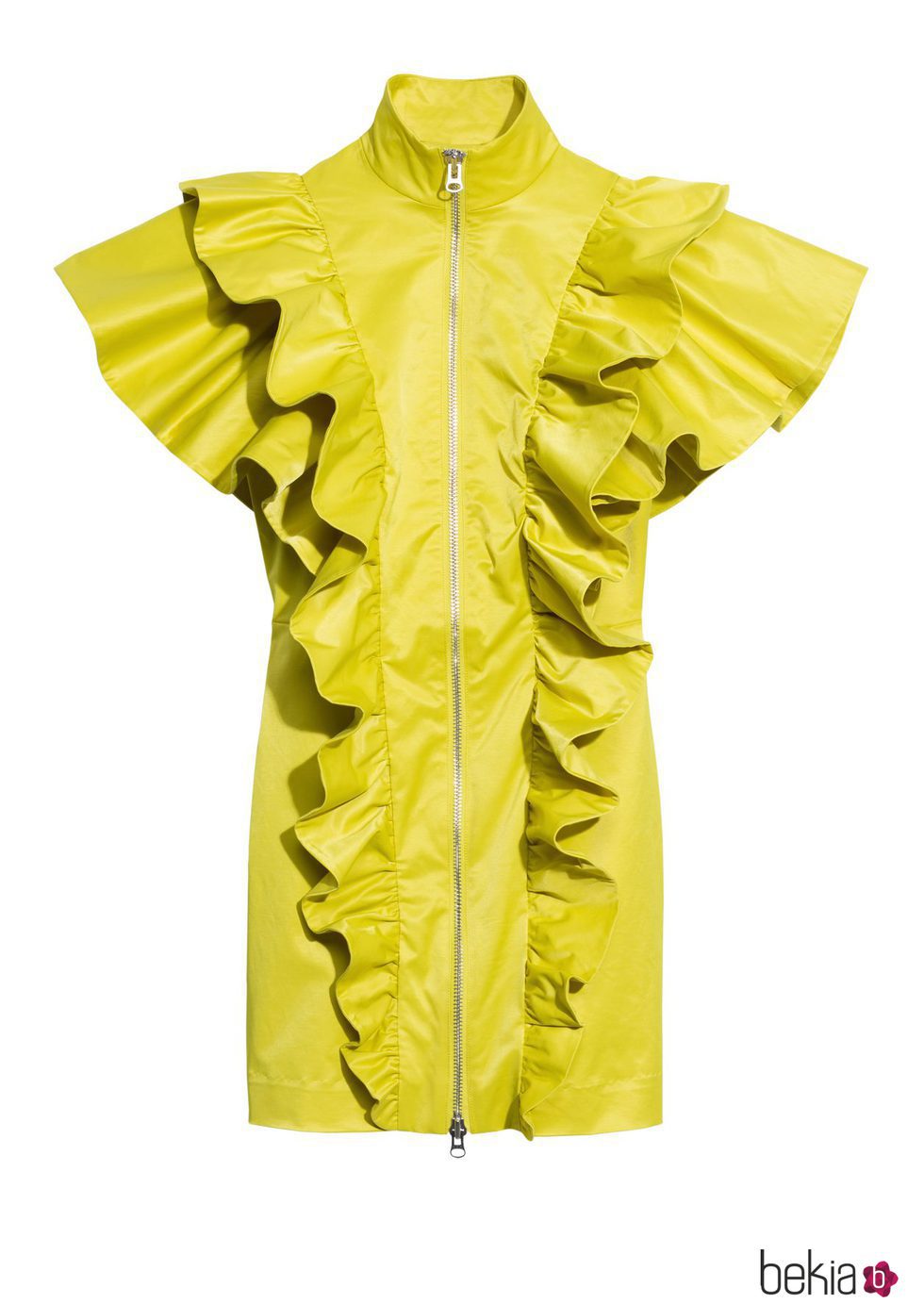 Vestido de piel amarillo de la nueva colección & Other Stories otoño/invierno 2017/2018
