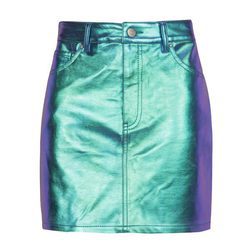 Minifalda azul metalizada de la colección 'Partying' de Pull&Bear