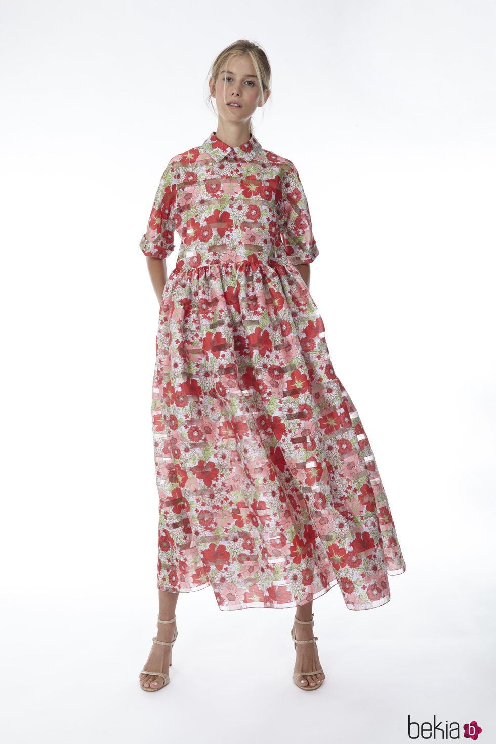 Vestido midi con print floral de la colección 'Resort 18' de '2ND LAB by The 2nd Skin Co'