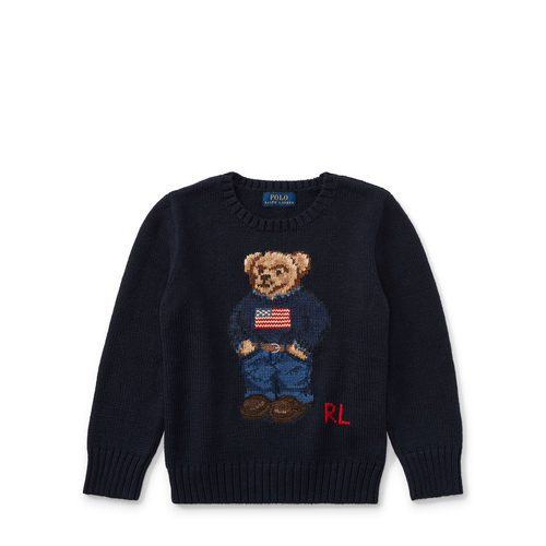 Jersey de niño con detalle de oso de la selección de prendas de navidad de Ralph Lauren Childrenswear