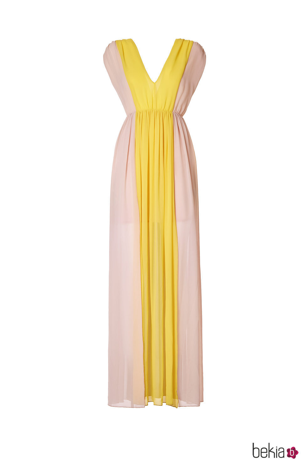 Vestido largo bicolor de la colección Liu Jo para primavera/verano 2018