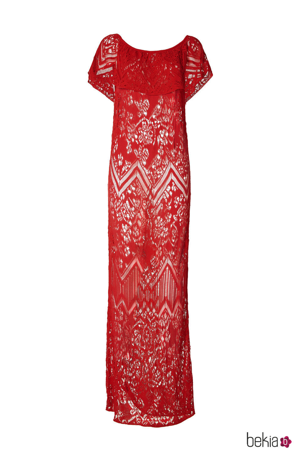 Vestido largo de encaje de la colección Liu Jo para primavera/verano 2018