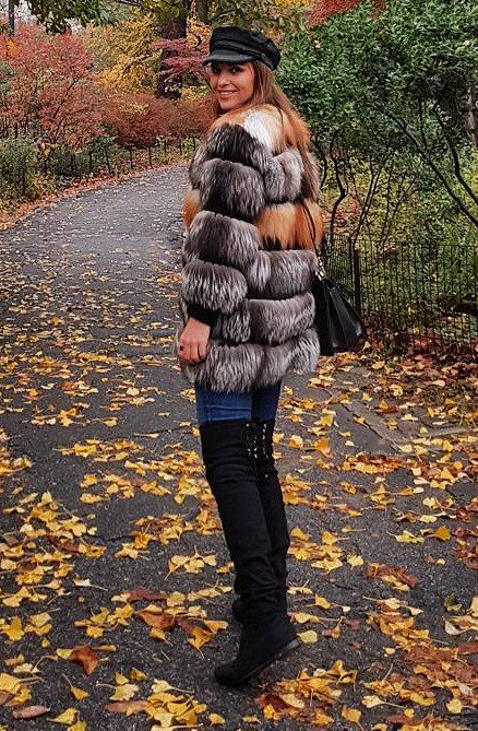Paula Echevarría con un abrigo de pelo en su viaje a Nueva York de 2016